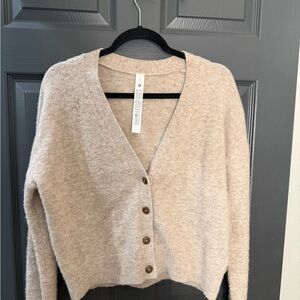 Lululemon Athletica Beige Cardigan Sweater